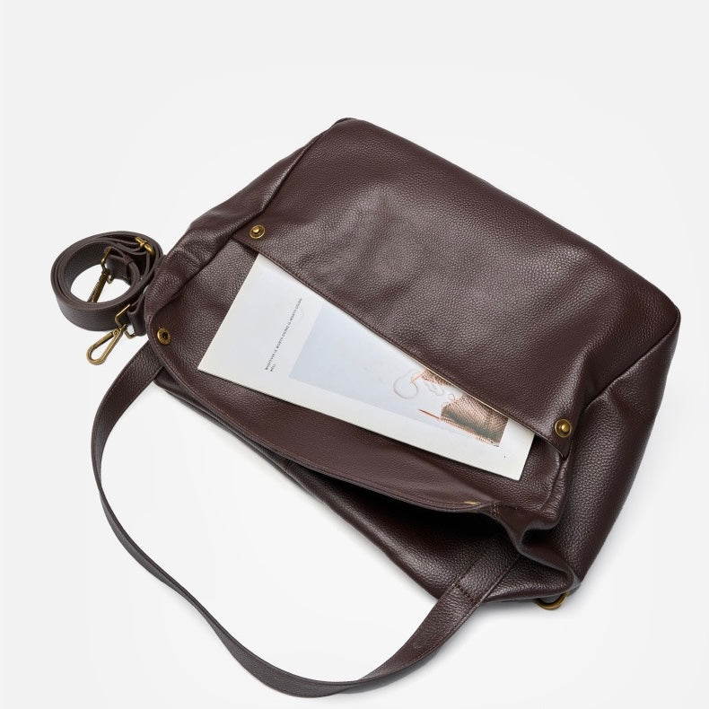 Bruna | Bolso minimalista en piel suave de uso diario