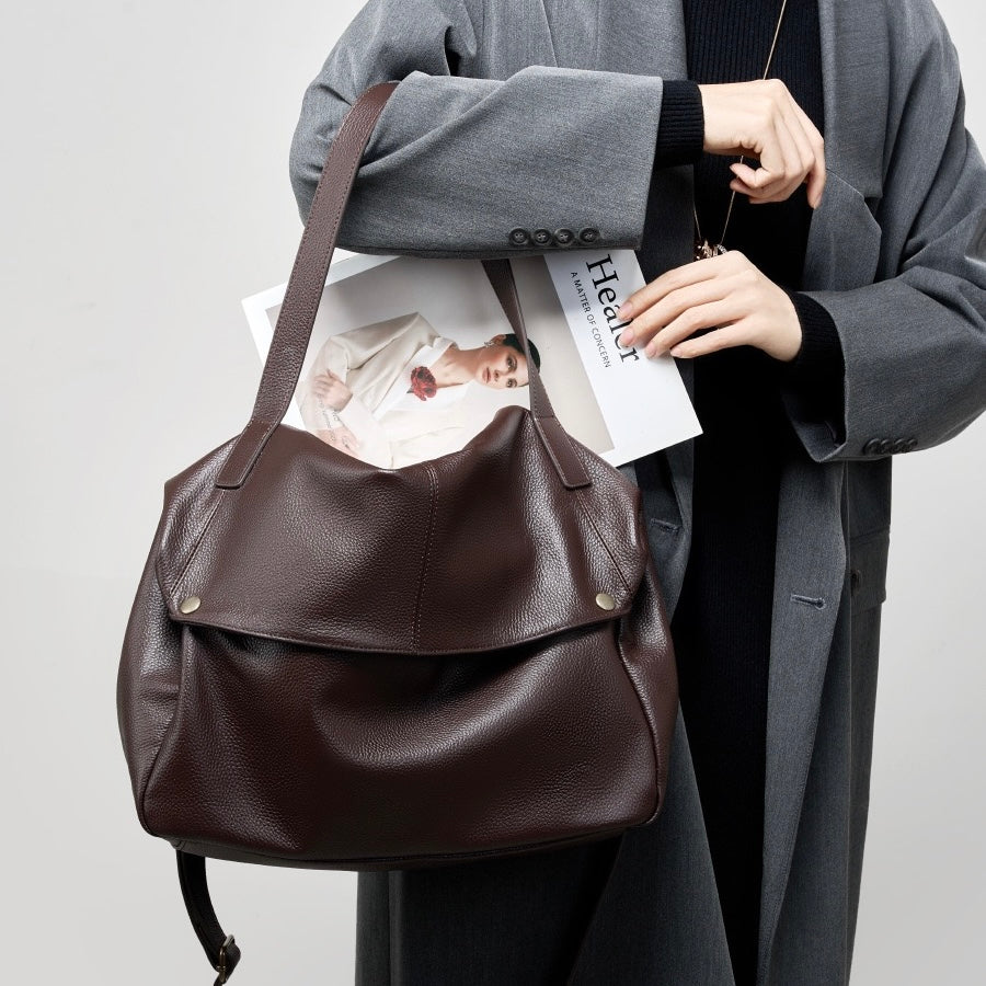 Bruna | Bolso minimalista en piel suave de uso diario