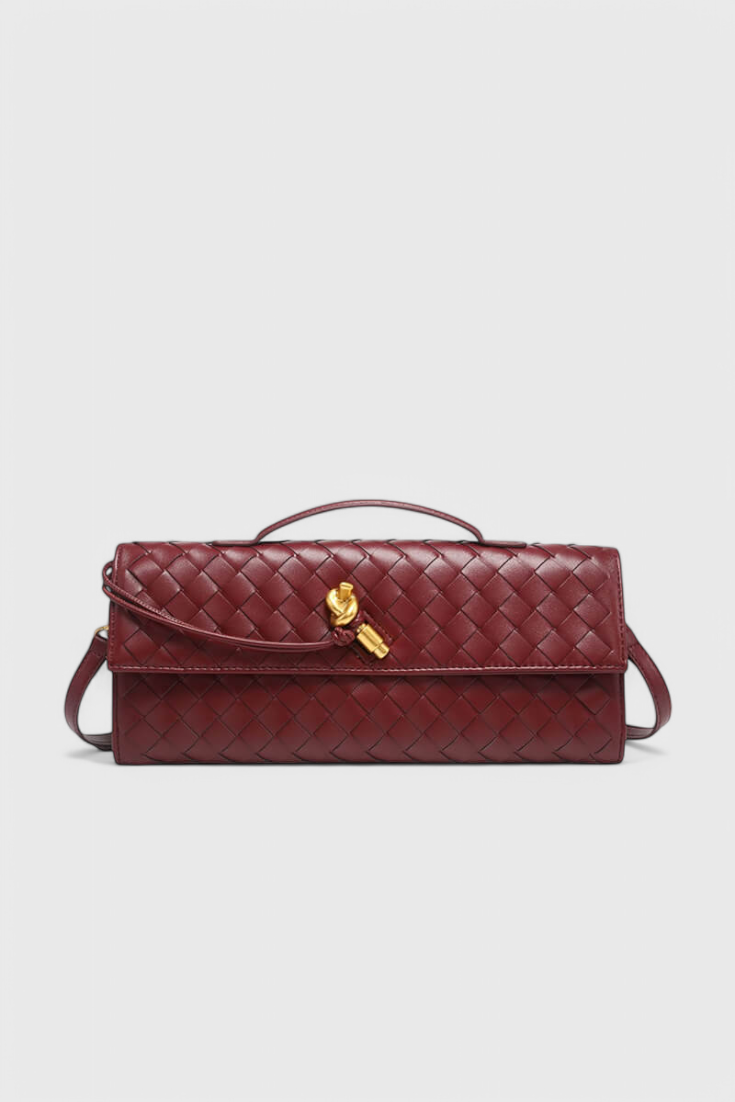 Edurne | Bolso de mano con detalle de lazo dorado