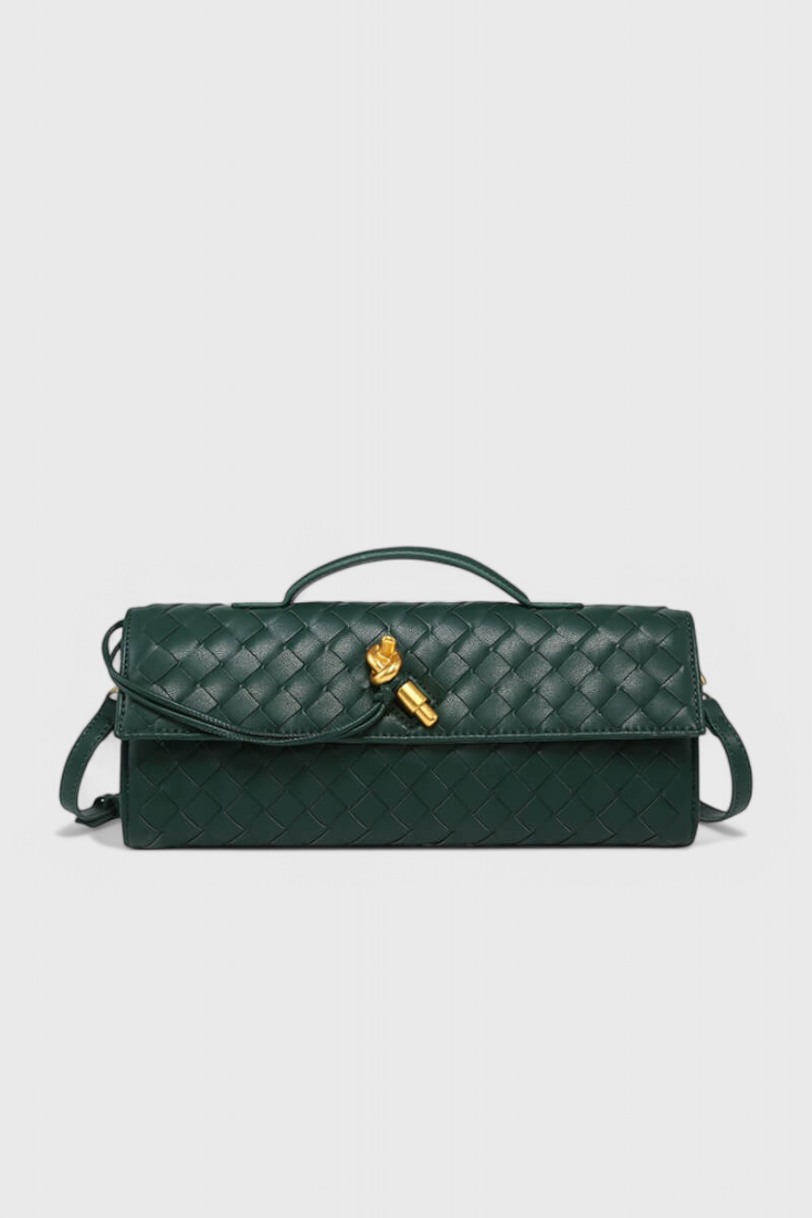 Edurne | Bolso de mano con detalle de lazo dorado