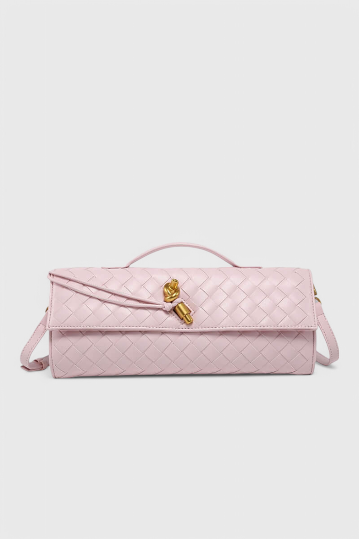 Edurne | Bolso de mano con detalle de lazo dorado
