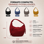 Bolso bandolera de media luna Aria, vista complementaria
