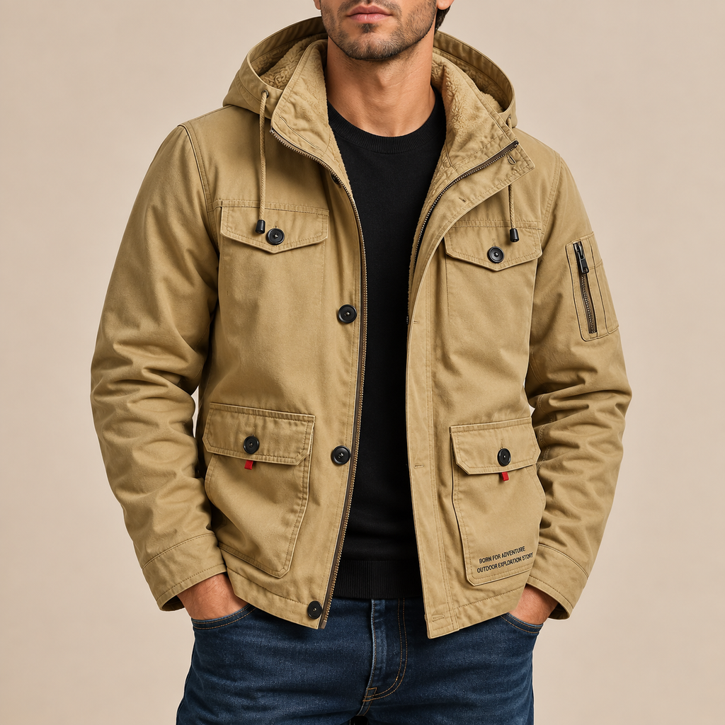 Parka corta con capucha y bolsillos Joaquín, vista principal