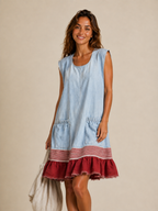 Vestido mini tipo túnica con volante Nerea, vista principal