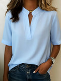Blusa fluida con cuello mao de Valentina Montier, vista principal