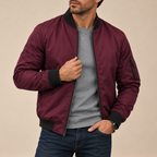 Cazadora bomber clásica con bolsillo de manga Emilio, vista principal