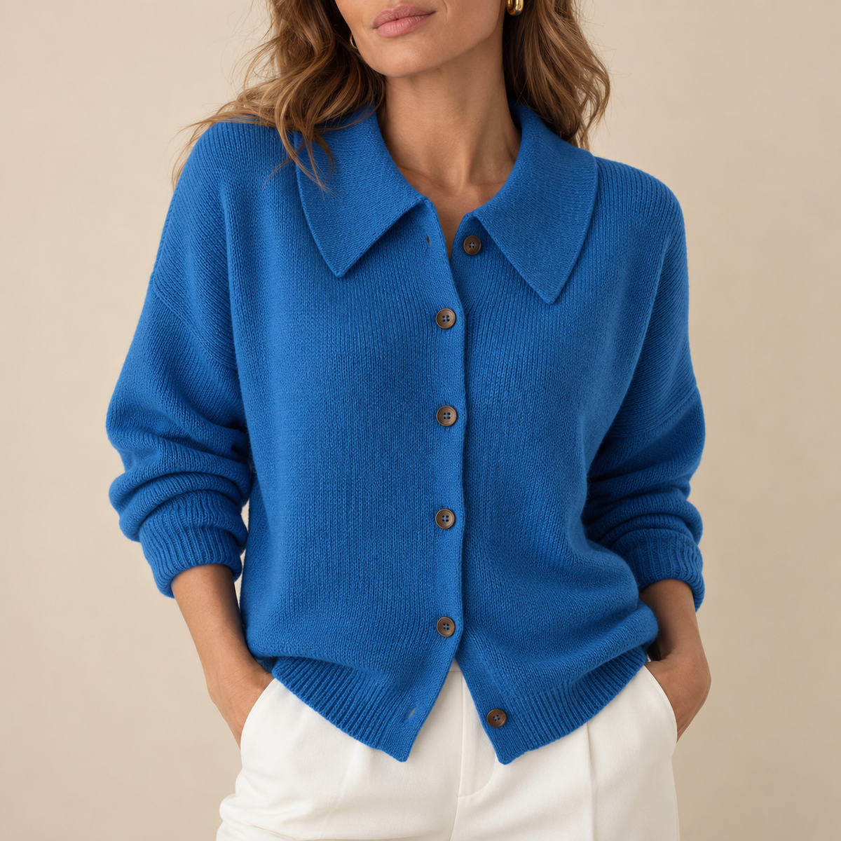 Cayetana | Cárdigan con cuello camisero amplio