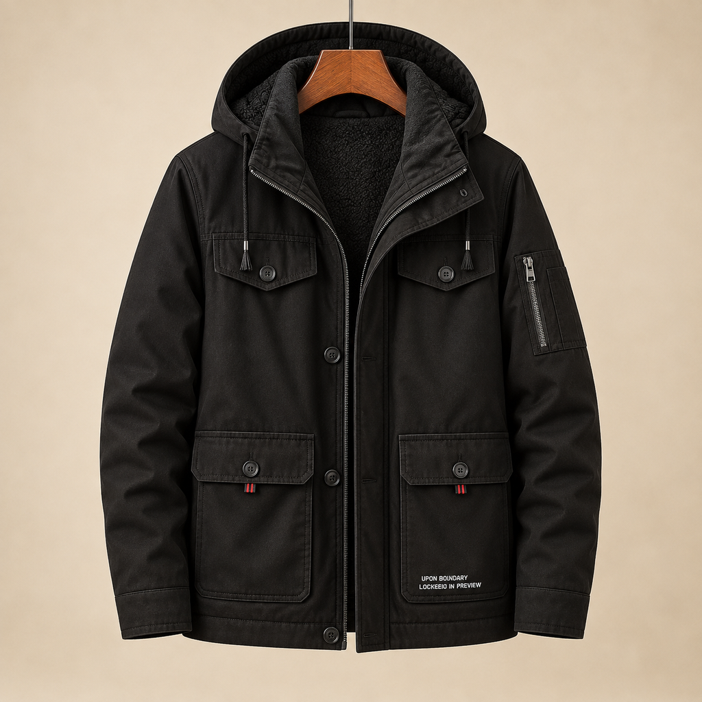 Parka corta con capucha y bolsillos Joaquín, vista alternativa