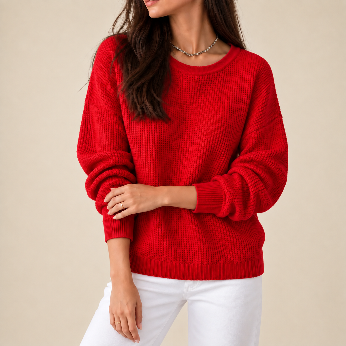 Jersey texturizado de corte amplio Leticia, vista complementaria