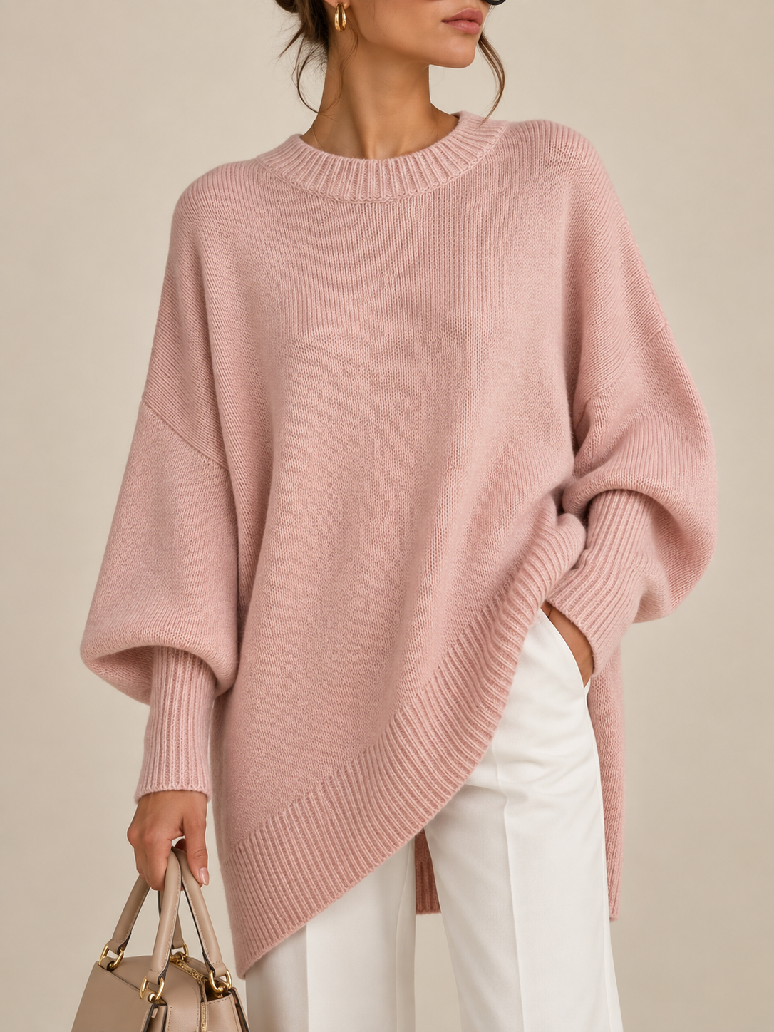 Margarita | Jersey poncho de corte oversize