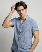 Loren | Camisa de manga corta con textura natural