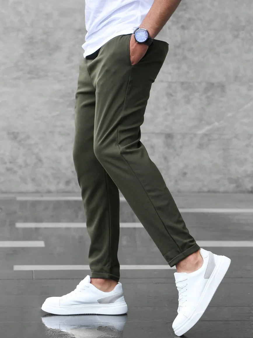 Ashton | Pantalón chino de corte slim en Verde