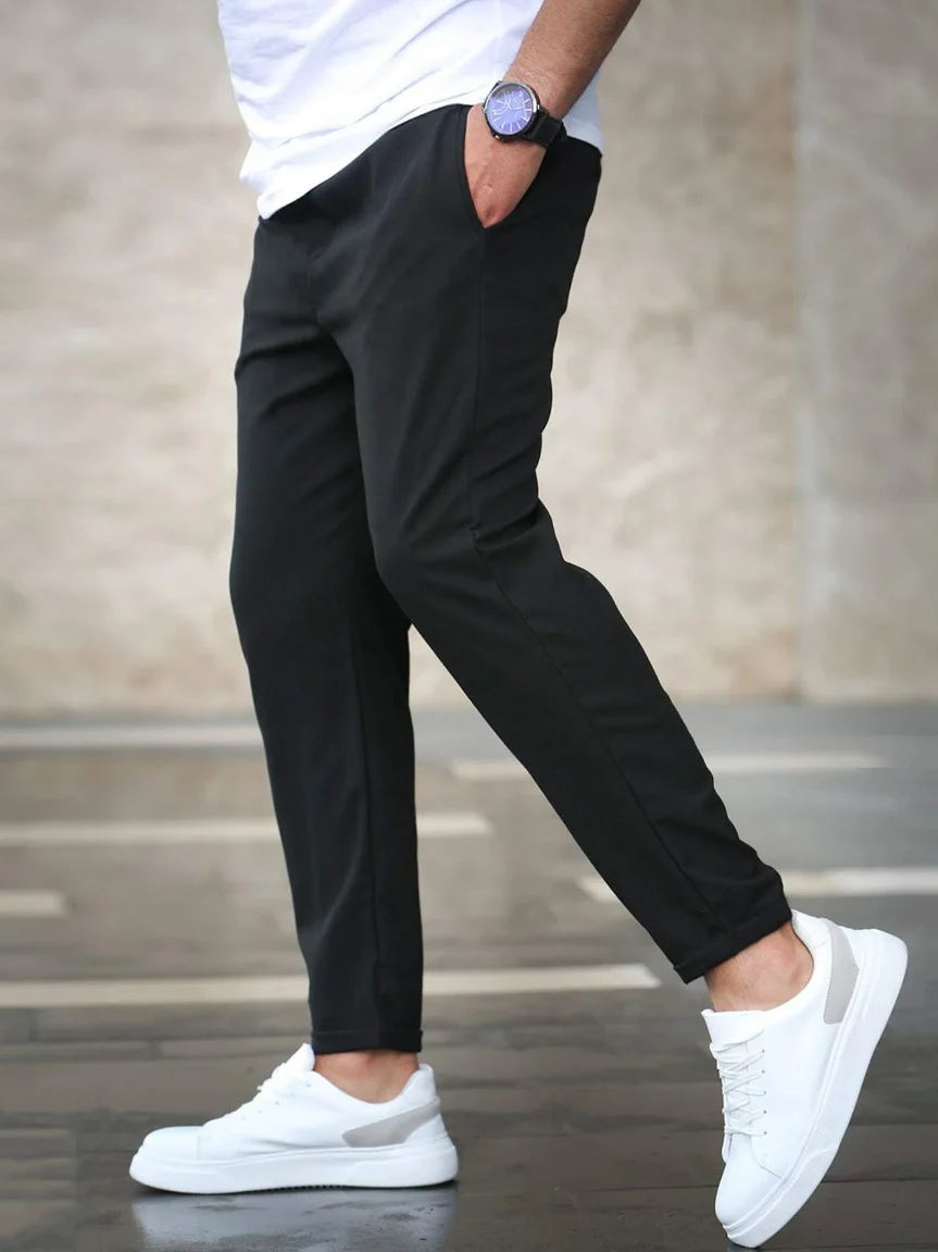Ashton | Pantalón chino de corte slim en Negro